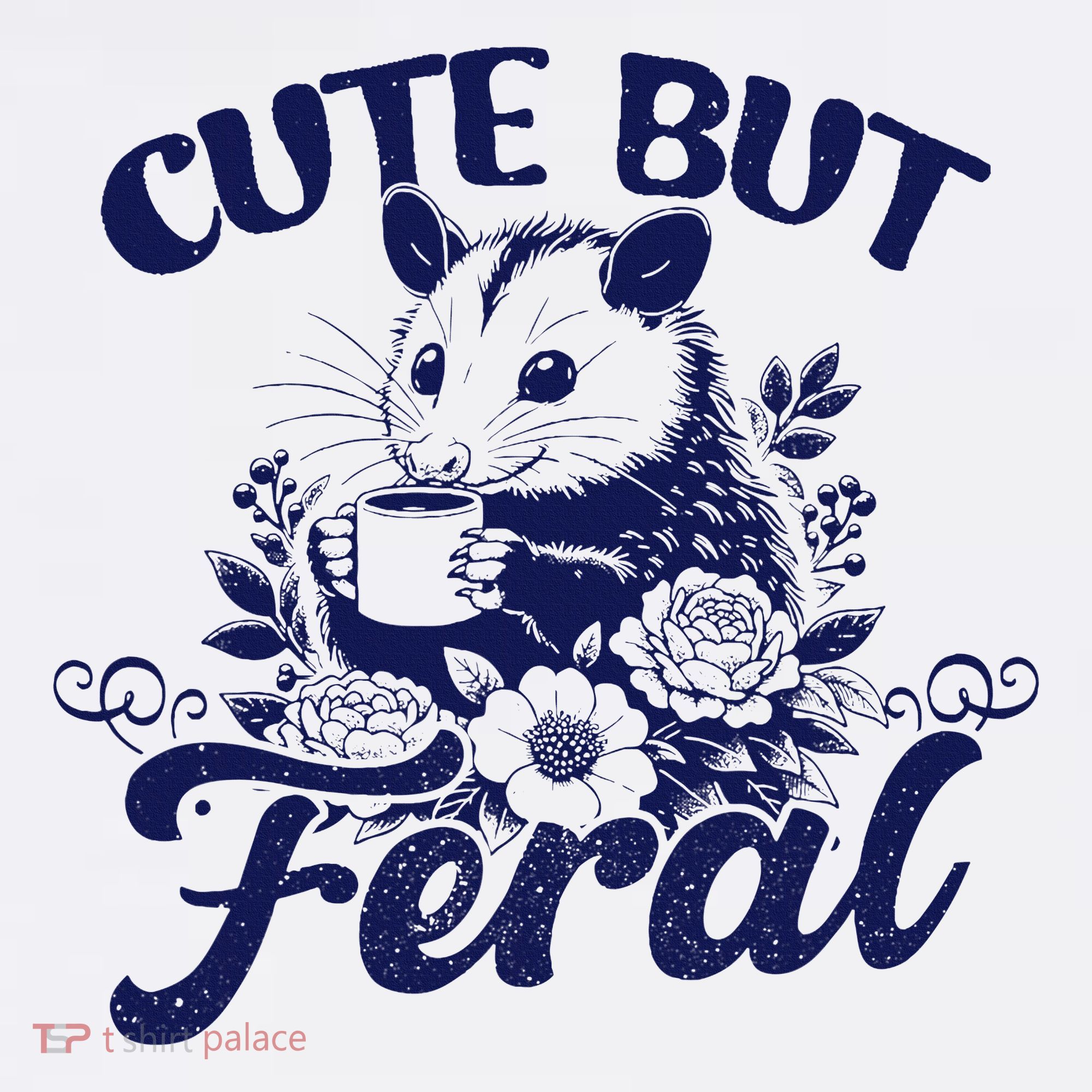 Cute But Feral Possum Outfits Funny Opossum Long Sleeve Shirt