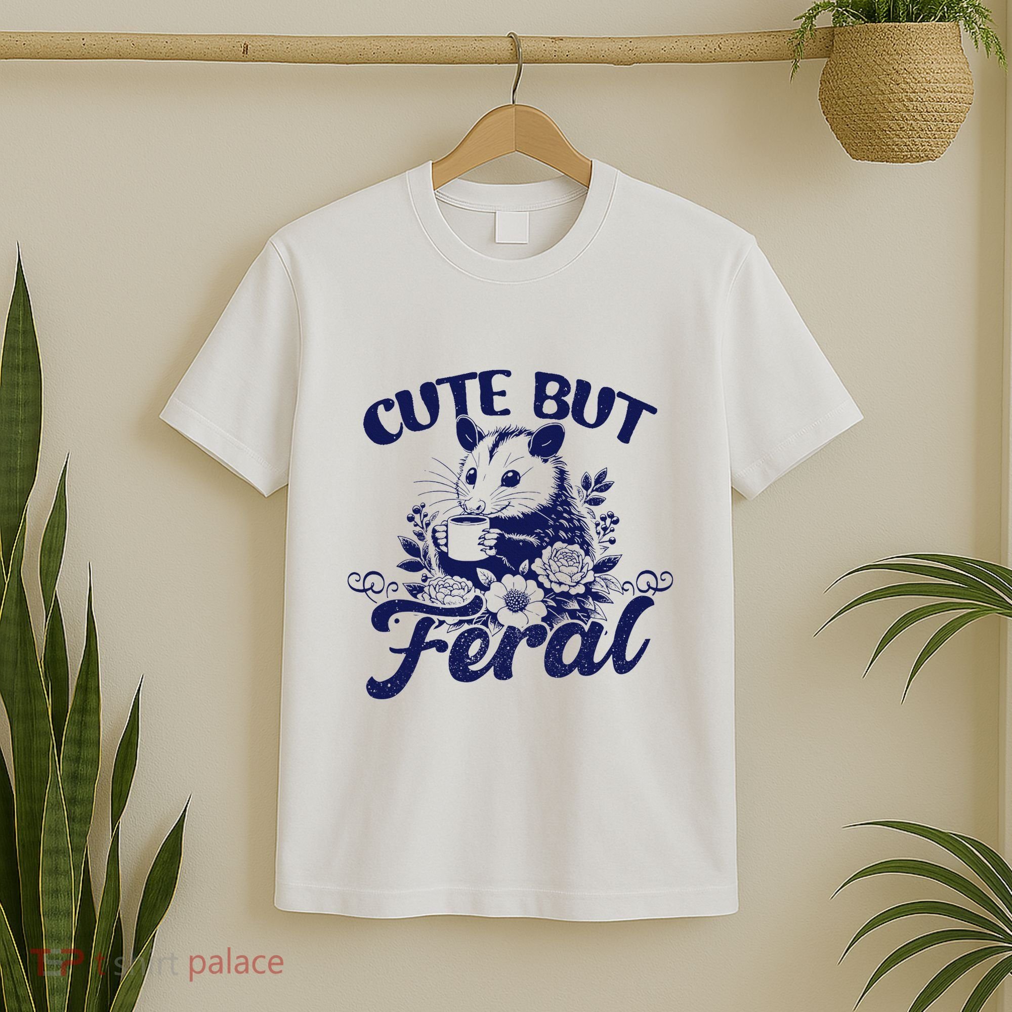 Cute But Feral Possum Outfits Funny Opossum T-Shirt