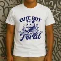 Cute But Feral Possum Outfits Funny Opossum T-Shirt thumb 3