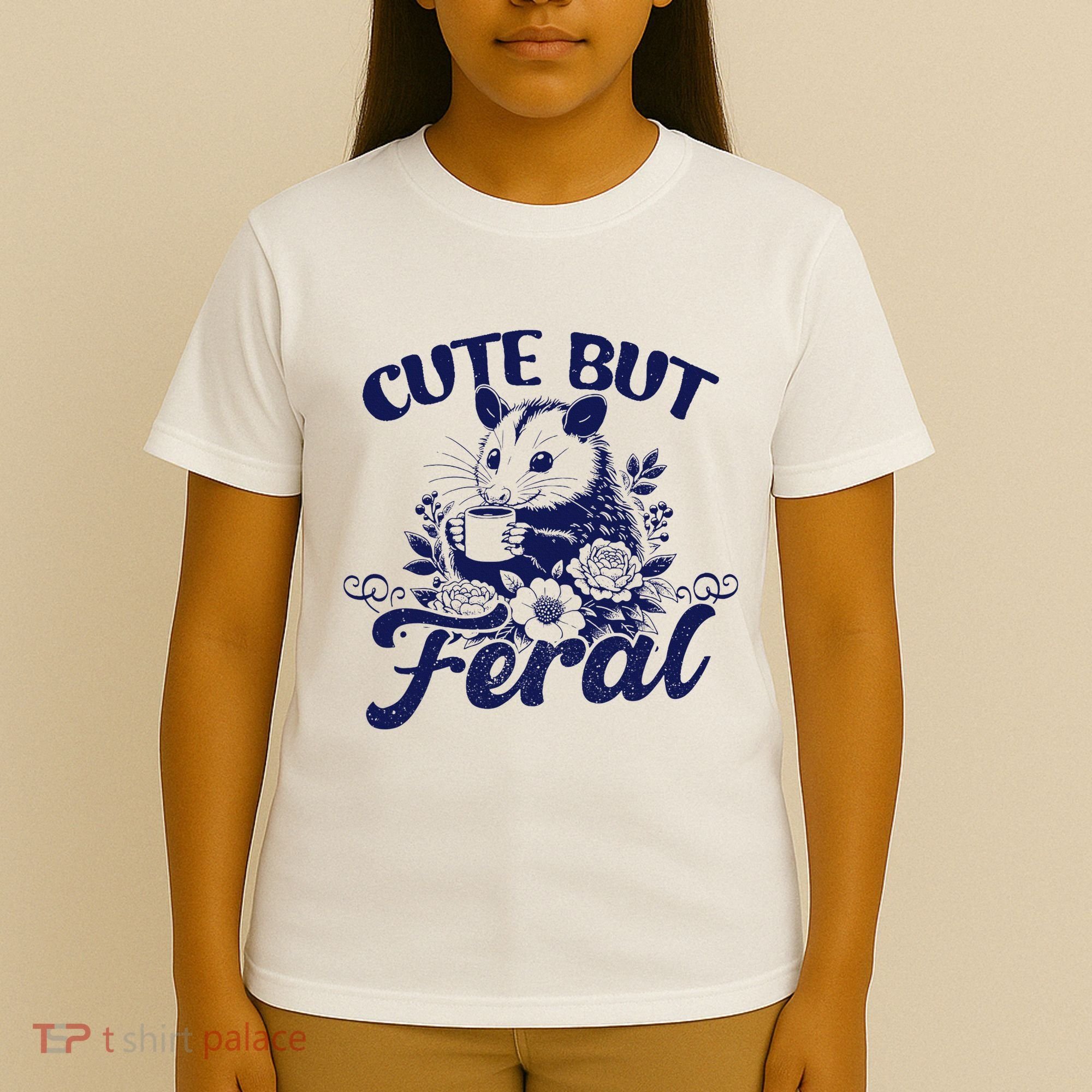 Cute But Feral Possum Outfits Funny Opossum T-Shirt