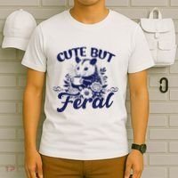 Cute But Feral Possum Outfits Funny Opossum T-Shirt thumb 6