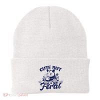 Cute But Feral Possum Outfits Funny Opossum Beanie thumb 0