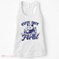 Cute But Feral Possum Outfits Funny Opossum Women's Tank Top thumb 0