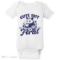 Cute But Feral Possum Outfits Funny Opossum Baby Bodysuit thumb 0