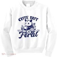 Cute But Feral Possum Outfits Funny Opossum Kids Sweatshirt thumb 0