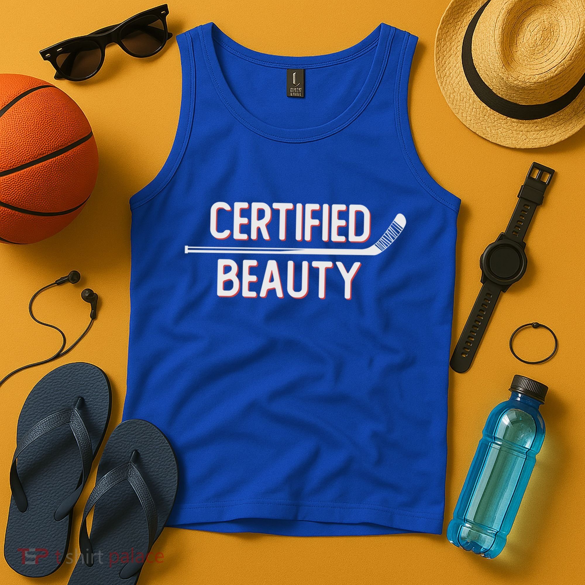 Certified Beauty Funny Ice Hockey Slang Wheel Snipe Celly Cool Gift Tank Top