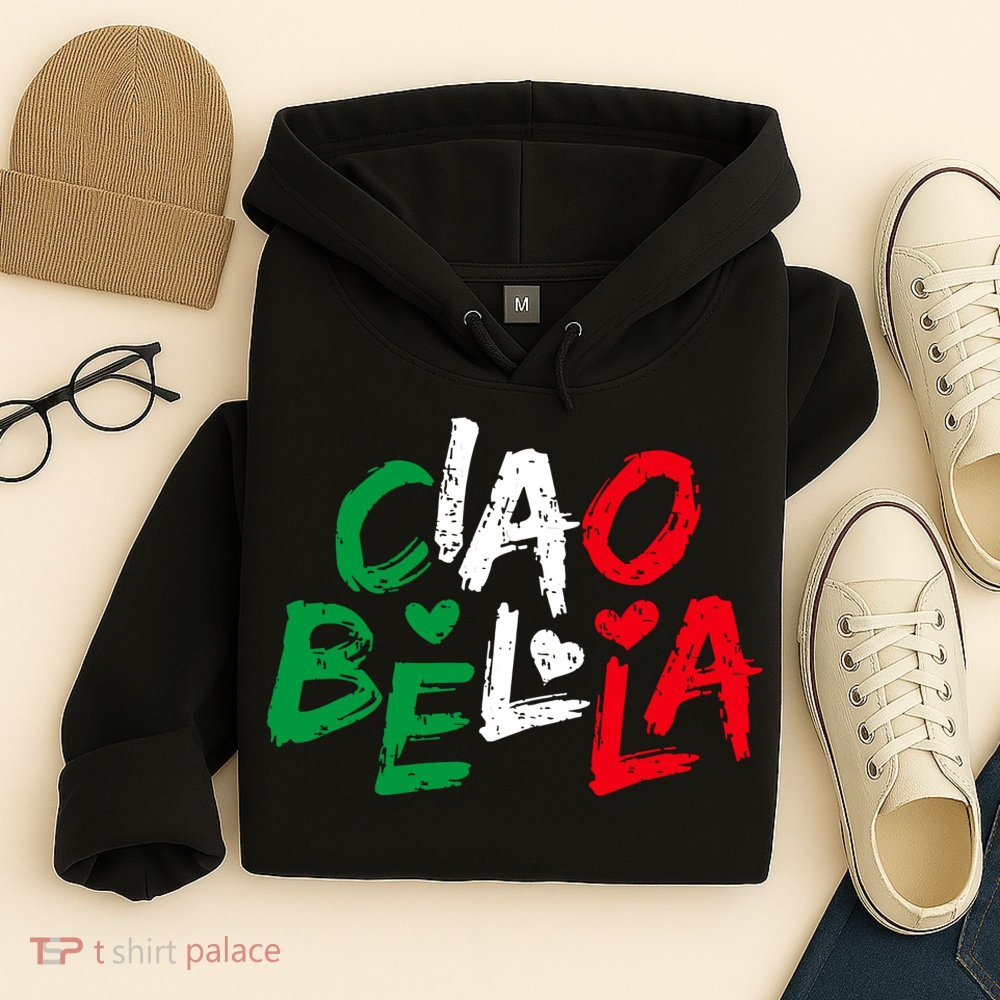 Ciao Bella For Italians Italy Flag Hoodie