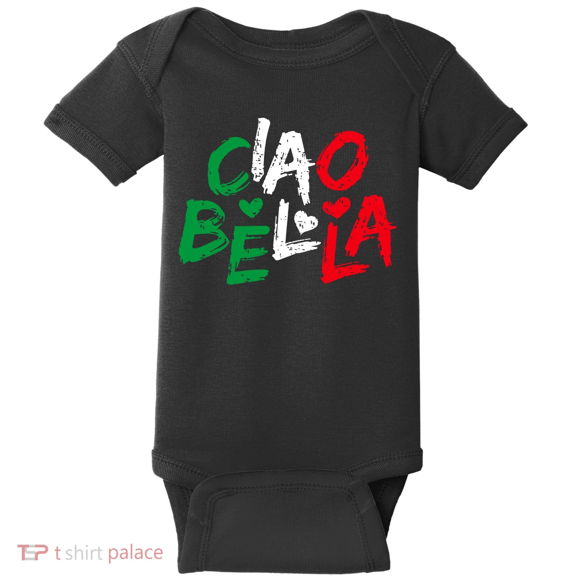 Ciao Bella For Italians Italy Flag Baby Bodysuit