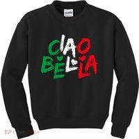 Ciao Bella For Italians Italy Flag Kids Sweatshirt thumb 0