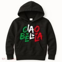 Ciao Bella For Italians Italy Flag Kids Hoodie thumb 0