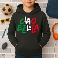 Ciao Bella For Italians Italy Flag Kids Hoodie thumb 2