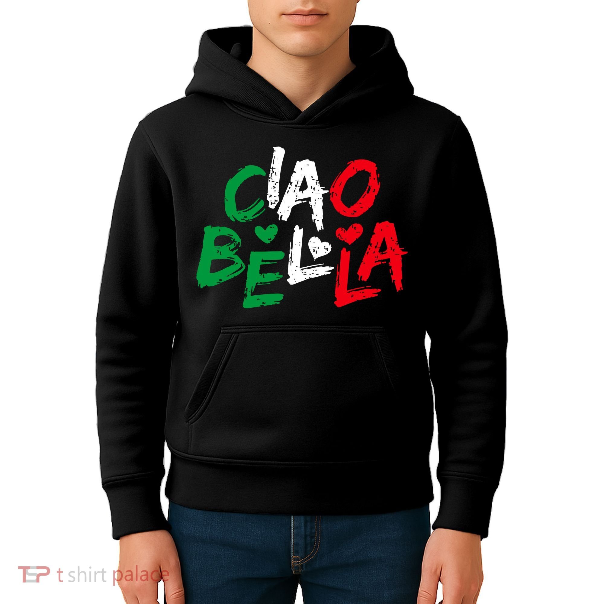 Ciao Bella For Italians Italy Flag Kids Hoodie