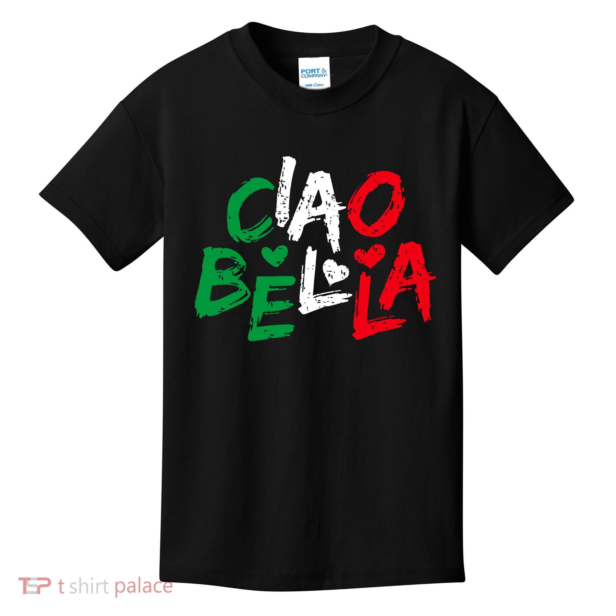 Ciao Bella For Italians Italy Flag Kids T-Shirt