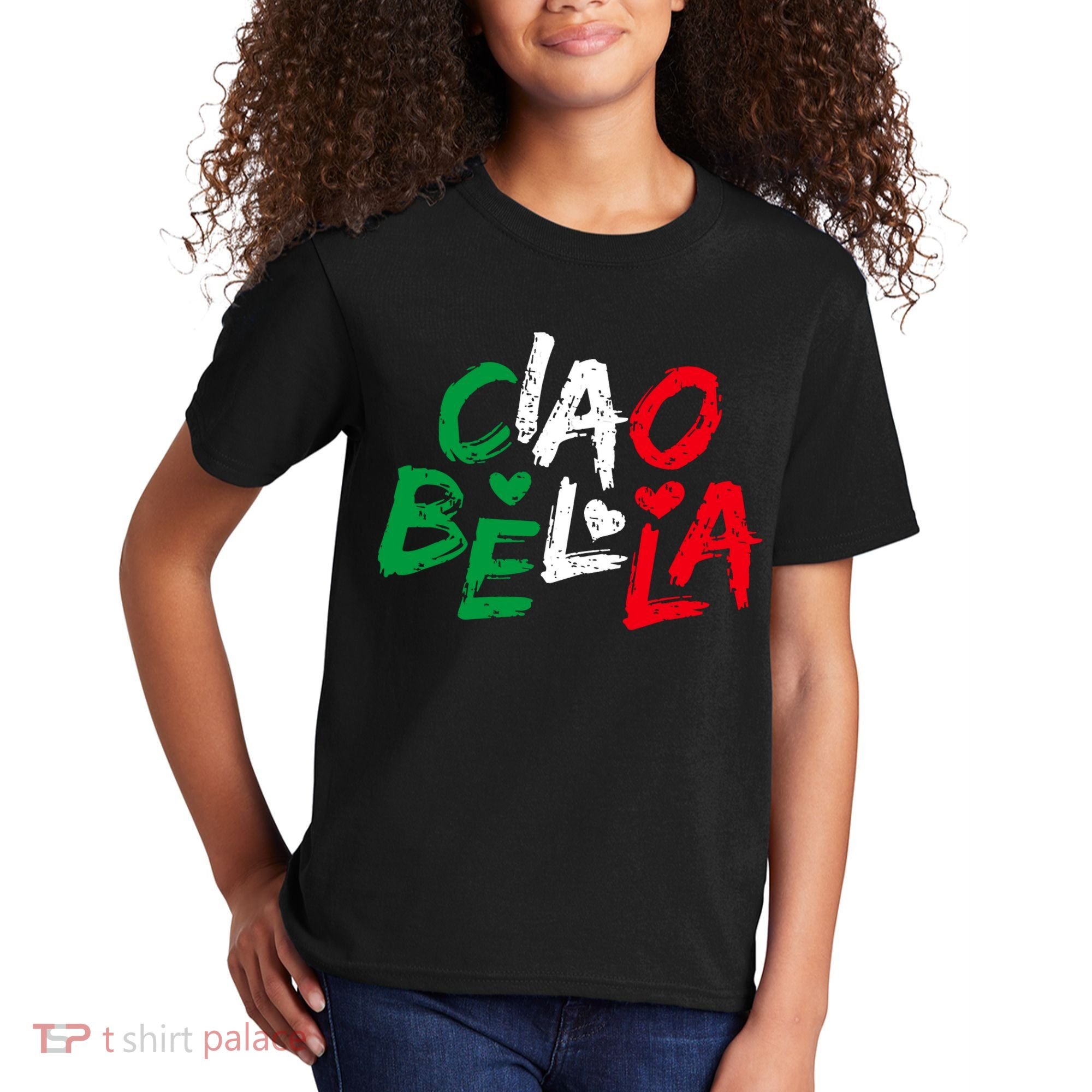 Ciao Bella For Italians Italy Flag Kids T-Shirt