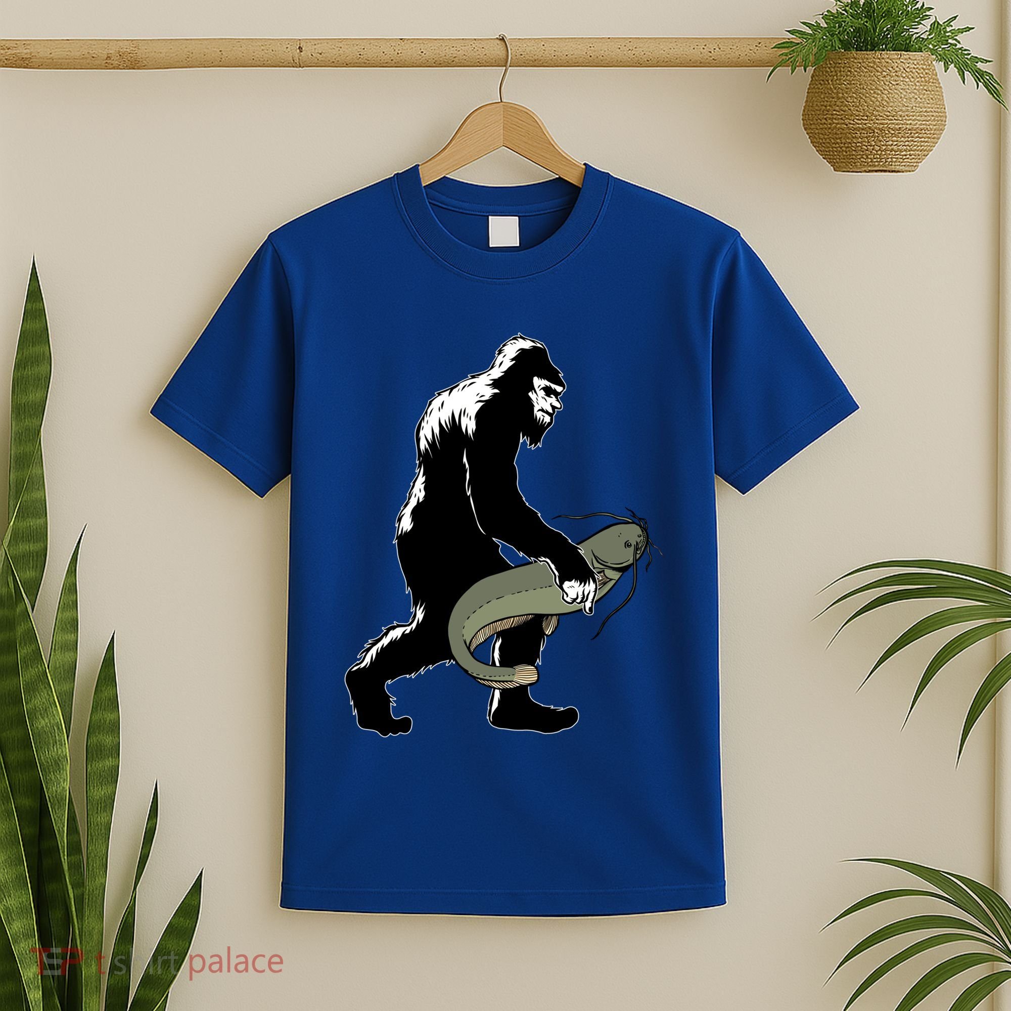 Catfish Bigfoot Fisher Fishing Fisher Catfishing Meaningful Gift T-Shirt