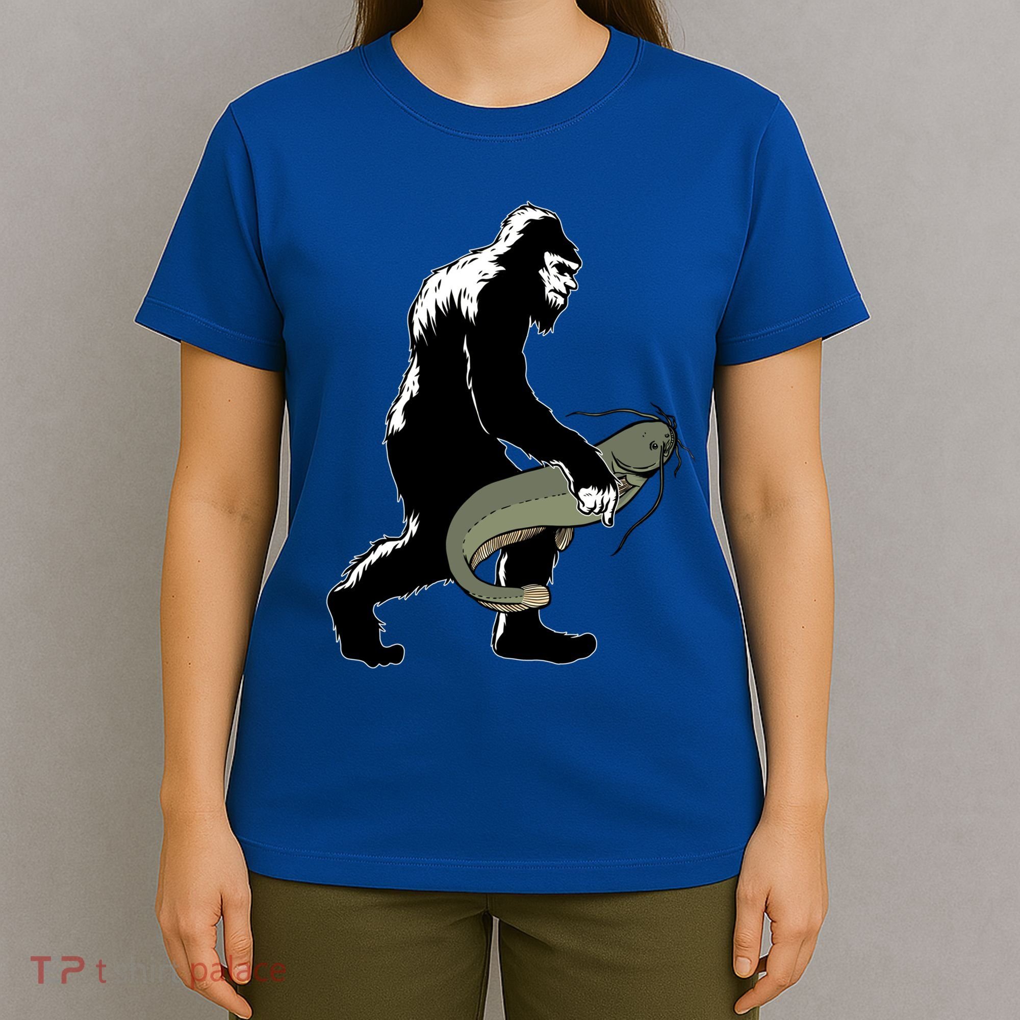 Catfish Bigfoot Fisher Fishing Fisher Catfishing Meaningful Gift T-Shirt