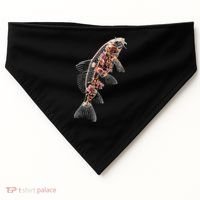 Cherry Blossom Fish Tranquil Waters Fusion USA-Made Doggie Bandana thumb 0