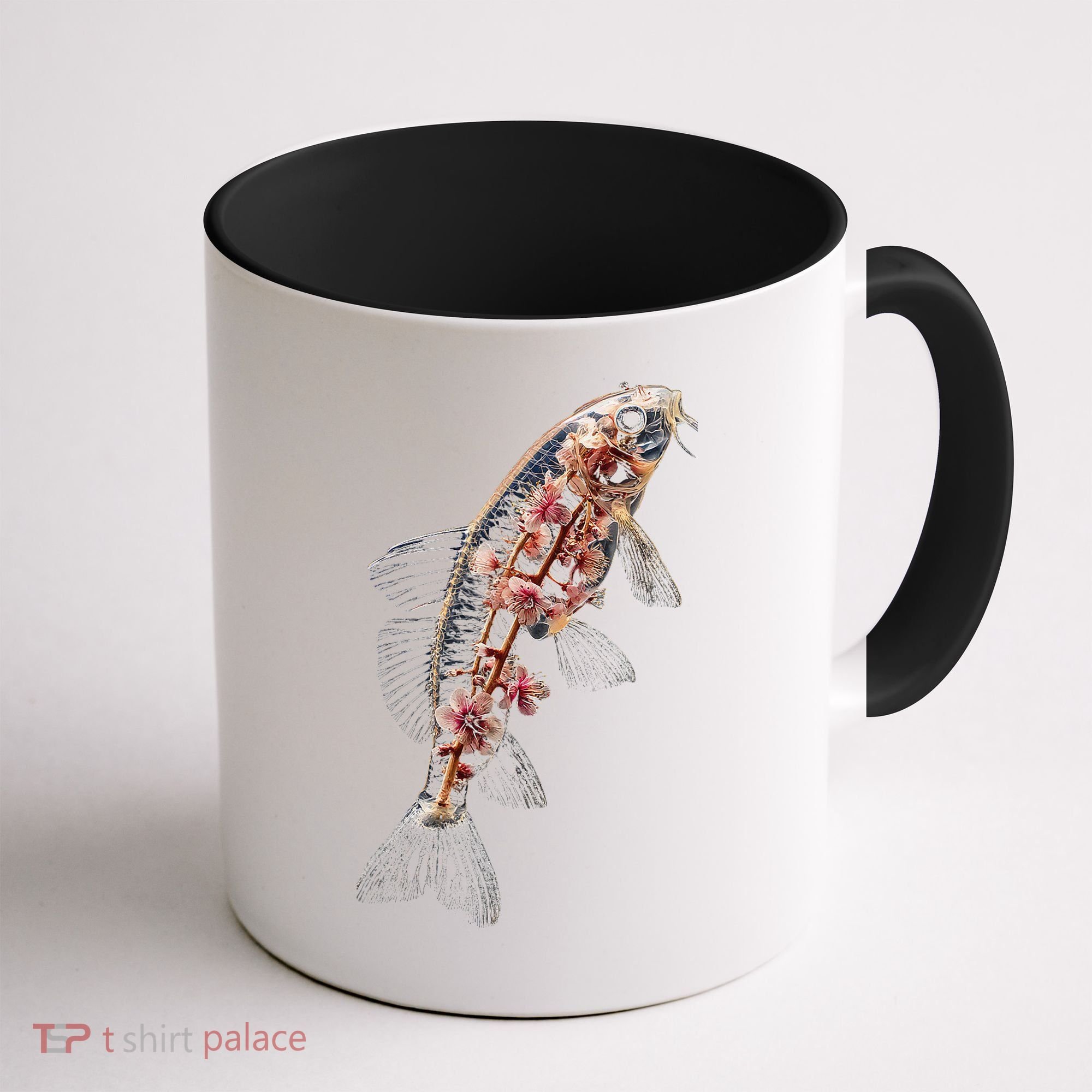 Cherry Blossom Fish Tranquil Waters Fusion Coffee Mug