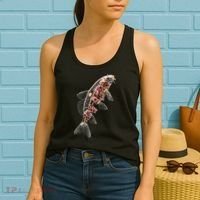 Cherry Blossom Fish Tranquil Waters Fusion Women's Tank Top thumb 2