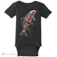 Cherry Blossom Fish Tranquil Waters Fusion Baby Bodysuit thumb 0