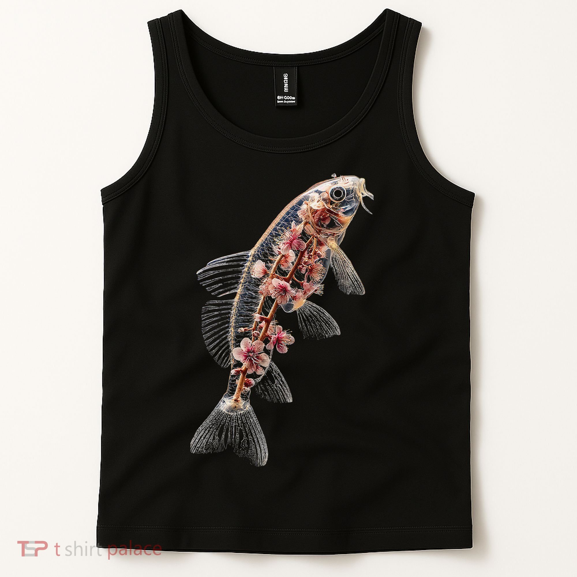 Cherry Blossom Fish Tranquil Waters Fusion Tank Top