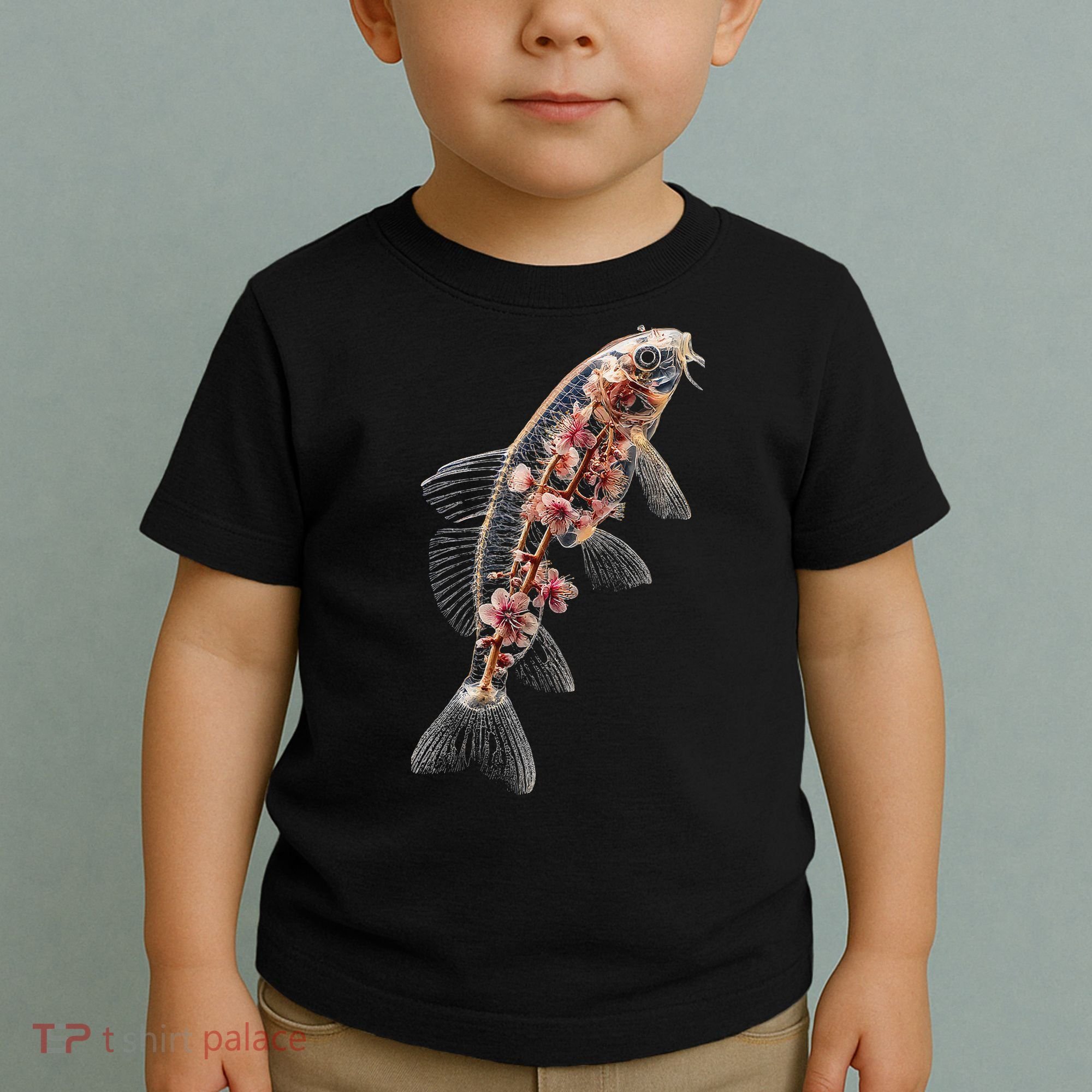 Cherry Blossom Fish Tranquil Waters Fusion Toddler T-Shirt