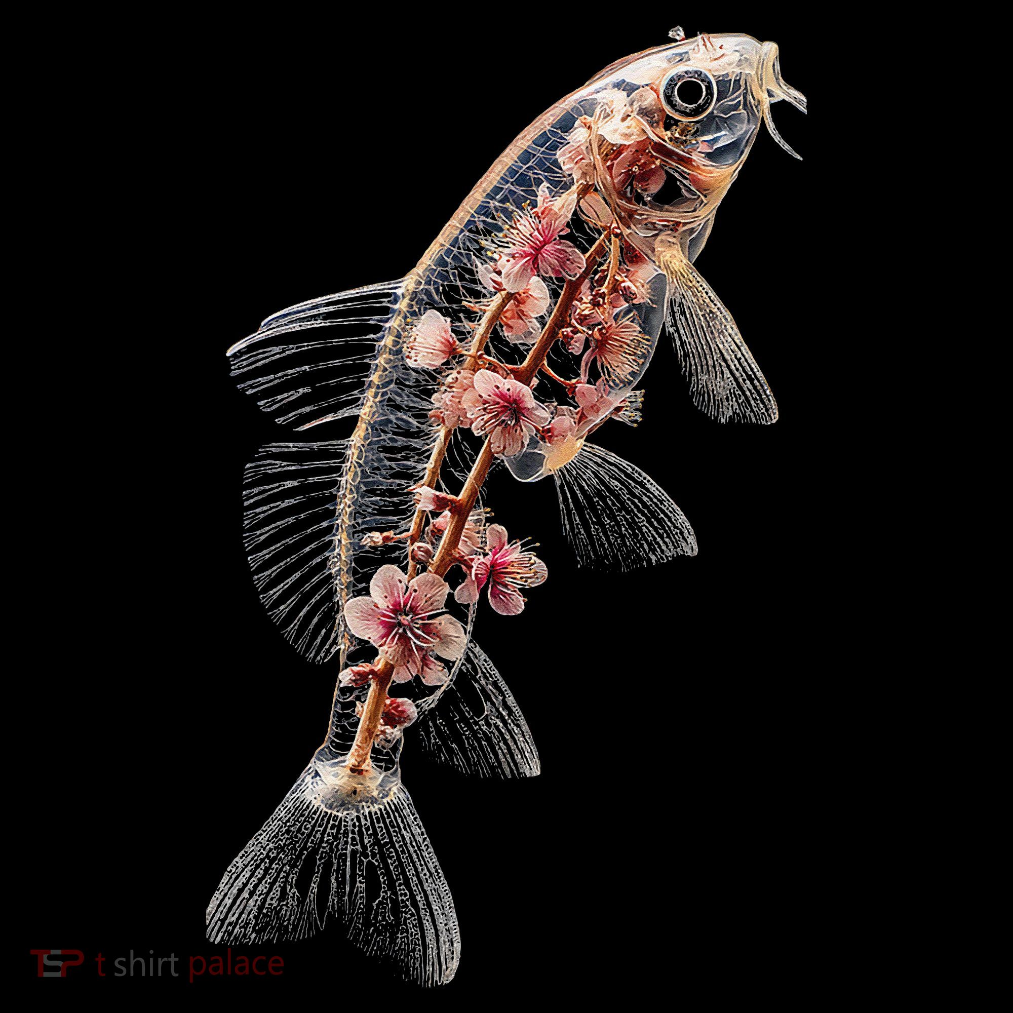 Cherry Blossom Fish Tranquil Waters Fusion Kids Sweatshirt