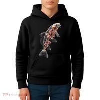 Cherry Blossom Fish Tranquil Waters Fusion Kids Hoodie thumb 4
