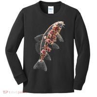 Cherry Blossom Fish Tranquil Waters Fusion Kids Long Sleeve Shirt thumb 0