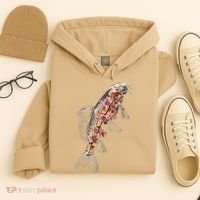 Cherry Blossom Fish Tranquil Waters Fusion Hoodie thumb 4