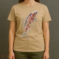 Cherry Blossom Fish Tranquil Waters Fusion T-Shirt thumb 4