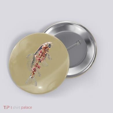 Cherry Blossom Fish Tranquil Waters Fusion Button