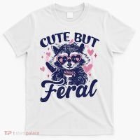 Cute But Feral Raccoon Funny Raccoon Gift T-Shirt thumb 0