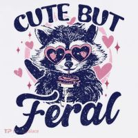 Cute But Feral Raccoon Funny Raccoon Gift T-Shirt thumb 7