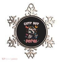 Cute But Feral Funny Raccoon Blue Butterfly Summer Gift Ornament thumb 0