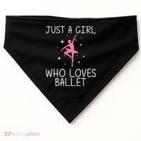 Cool Ballet For Girl Ballerina Dance Ballet Dancer USA-Made Doggie Bandana thumb 0