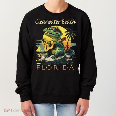 Clearwater Beach Florida Vacation Cute Alligator Souvenir Women's Sweatshirt