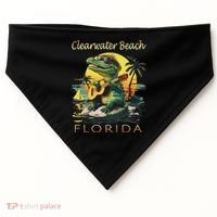 Clearwater Beach Florida Vacation Cute Alligator Souvenir USA-Made Doggie Bandana thumb 0