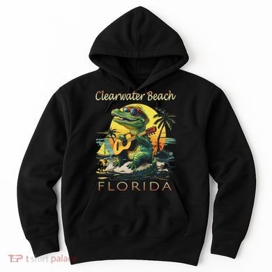 Clearwater Beach Florida Vacation Cute Alligator Souvenir Hoodie