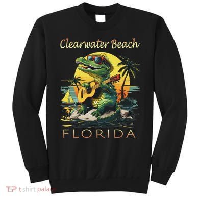 Clearwater Beach Florida Vacation Cute Alligator Souvenir Sweatshirt