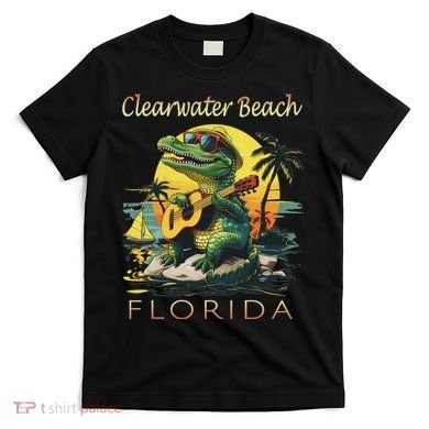 Clearwater Beach Florida Vacation Cute Alligator Souvenir T-Shirt