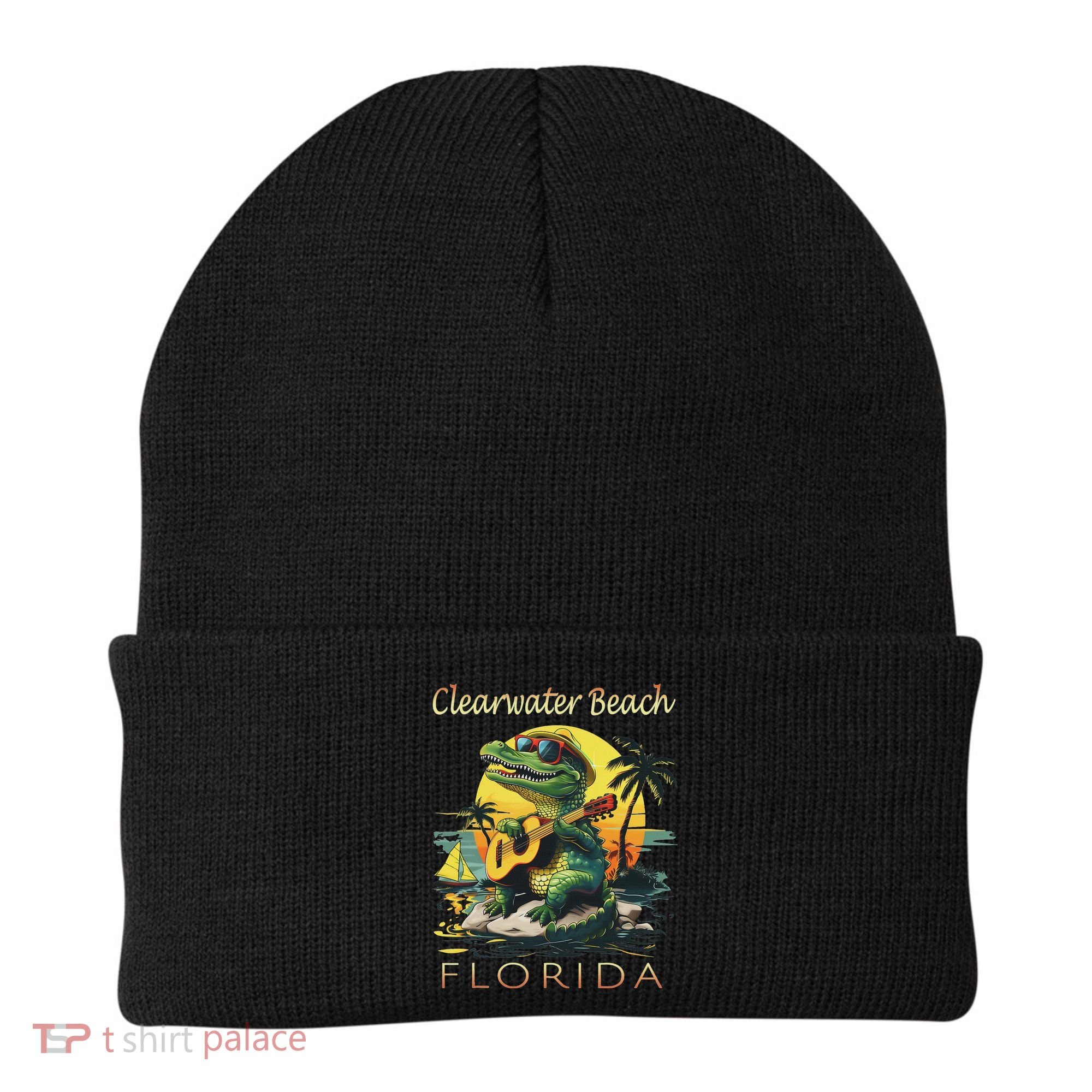 Clearwater Beach Florida Vacation Cute Alligator Souvenir Beanie