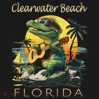 Clearwater Beach Florida Vacation Cute Alligator Souvenir Women's Hoodie thumb 2