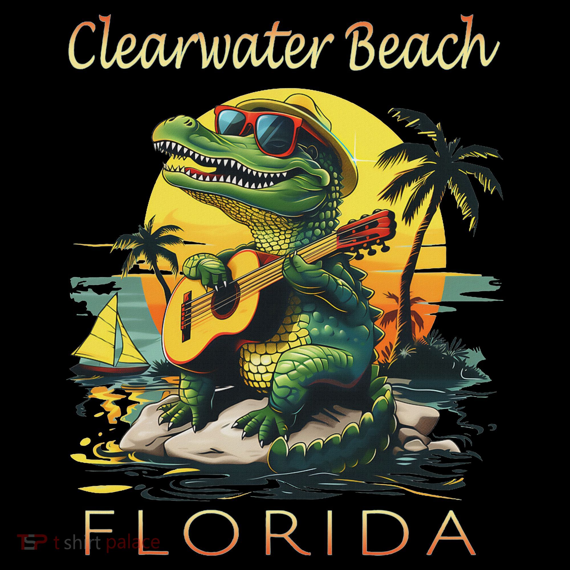 Clearwater Beach Florida Vacation Cute Alligator Souvenir Women's Hoodie