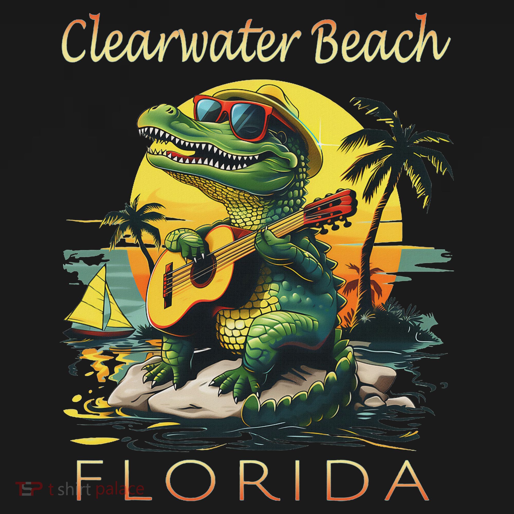 Clearwater Beach Florida Vacation Cute Alligator Souvenir Mousepad