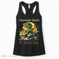Clearwater Beach Florida Vacation Cute Alligator Souvenir Women's Tank Top thumb 0