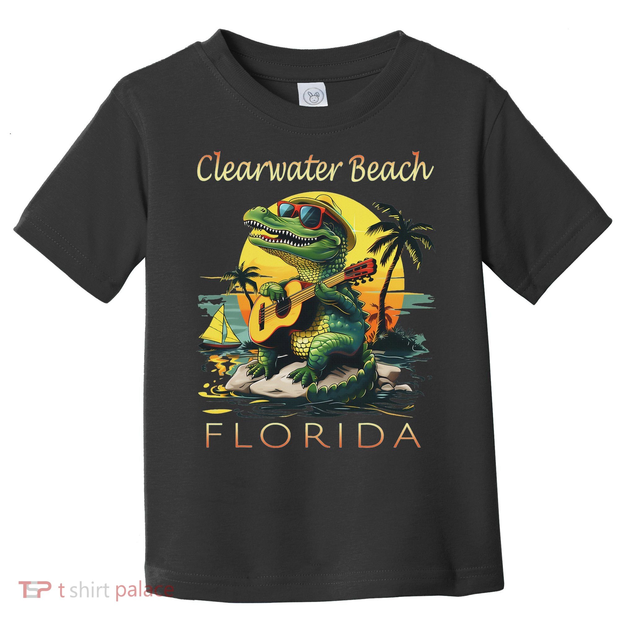 Clearwater Beach Florida Vacation Cute Alligator Souvenir Toddler T-Shirt