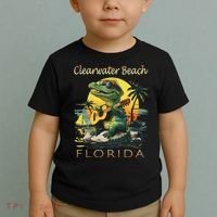 Clearwater Beach Florida Vacation Cute Alligator Souvenir Toddler T-Shirt thumb 2