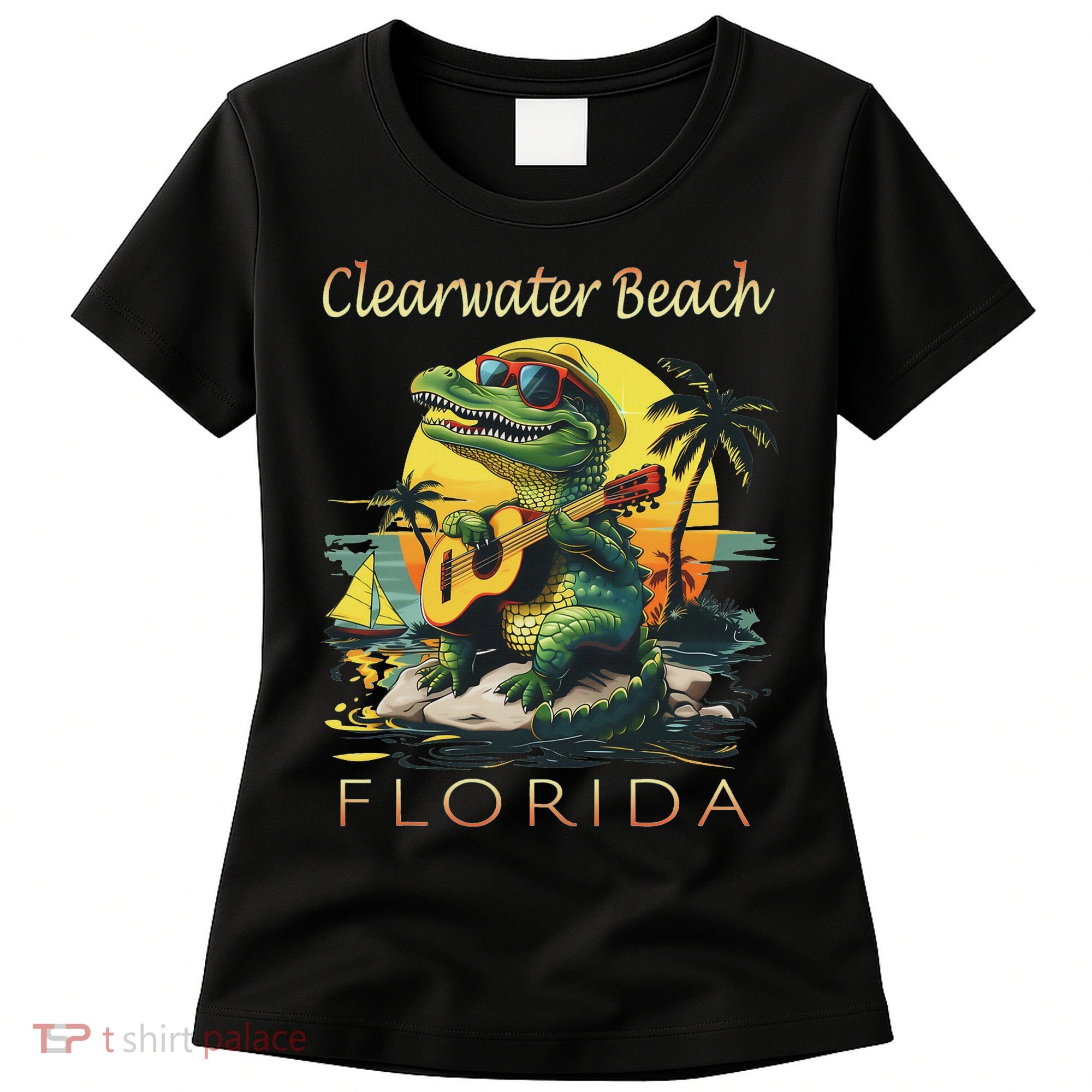 Clearwater Beach Florida Vacation Cute Alligator Souvenir Women's T-Shirt
