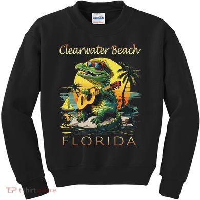 Clearwater Beach Florida Vacation Cute Alligator Souvenir Kids Sweatshirt